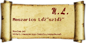 Meszarics László névjegykártya